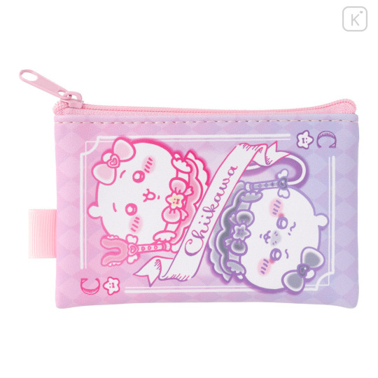 Japan Chiikawa Flat Mini Pouch - Chiikawa & Hachiware : Magical Chiikawa Trump Card - 5