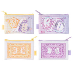 Japan Chiikawa Flat Mini Pouch - Momonga & Usagi : Magical Chiikawa Trump Card