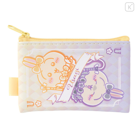 Japan Chiikawa Flat Mini Pouch - Momonga & Usagi : Magical Chiikawa Trump Card - 5