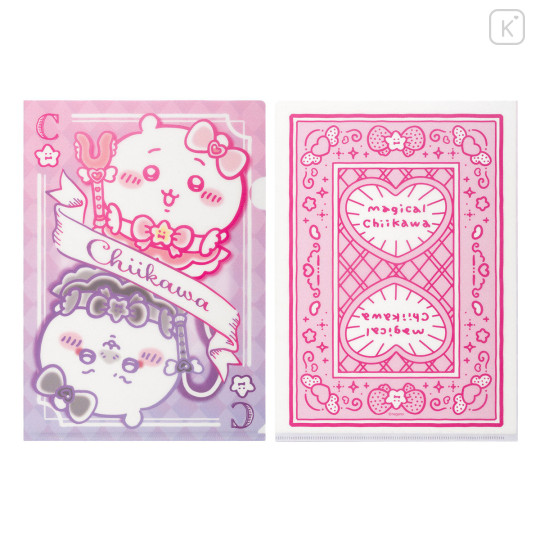 Japan Chiikawa A4 Clear File Folder - Chiikawa : Magical Chiikawa Trump Card - 1