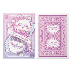 Japan Chiikawa A4 Clear File Folder - Momonga : Magical Chiikawa Trump Card