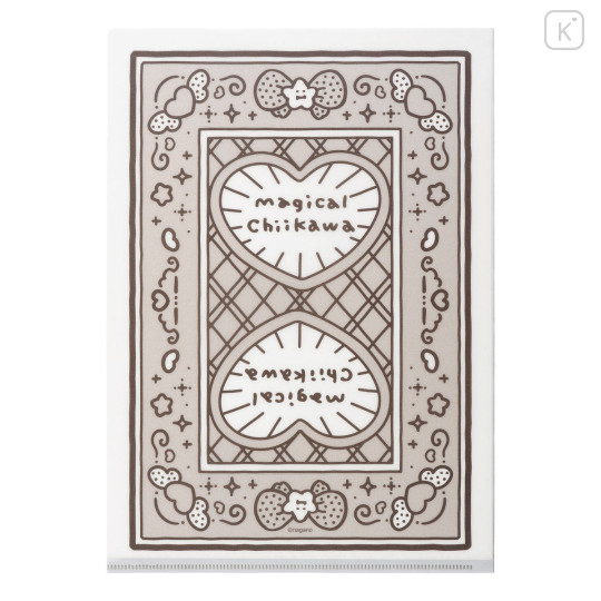 Japan Chiikawa A4 Clear File Folder - Rakko : Magical Chiikawa Trump Card - 5