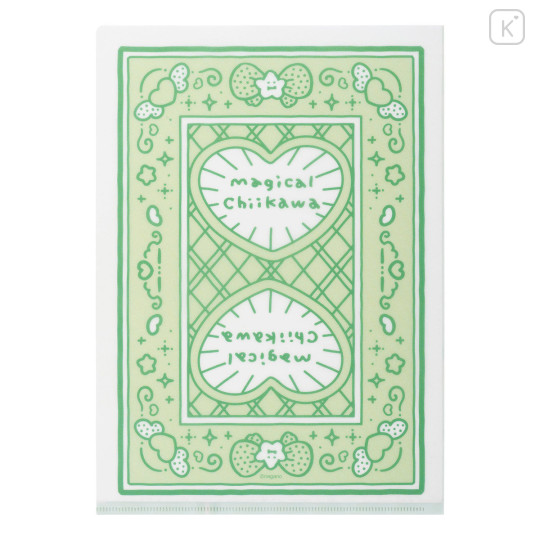 Japan Chiikawa A4 Clear File Folder - Kurimanju : Magical Chiikawa Trump Card - 5