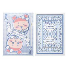 Japan Chiikawa A4 Clear File Folder - Furuhonya Kani-chan : Magical Chiikawa Trump Card