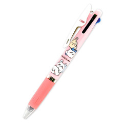 Japan Chiikawa Jetstream 3 Color Multi Ballpoint Pen - Chiikawa & Hachiware & Usagi : Lying Down Pink
