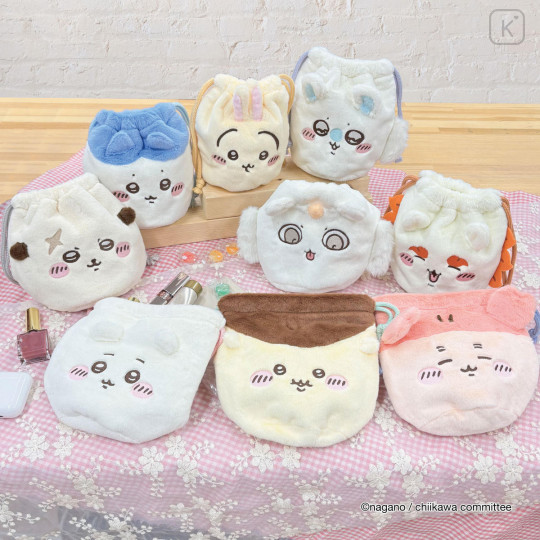 Japan Chiikawa Face Drawstring Bag - Usagi (Chiikawa) - 2