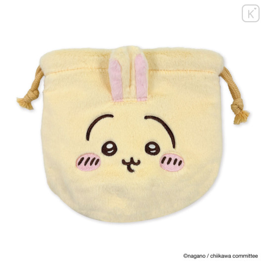 Japan Chiikawa Face Drawstring Bag - Usagi (Chiikawa) - 3