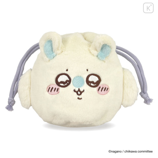 Japan Chiikawa Face Drawstring Bag - Momonga - 5