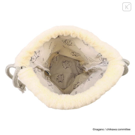 Japan Chiikawa Face Drawstring Bag - Rakko - 7