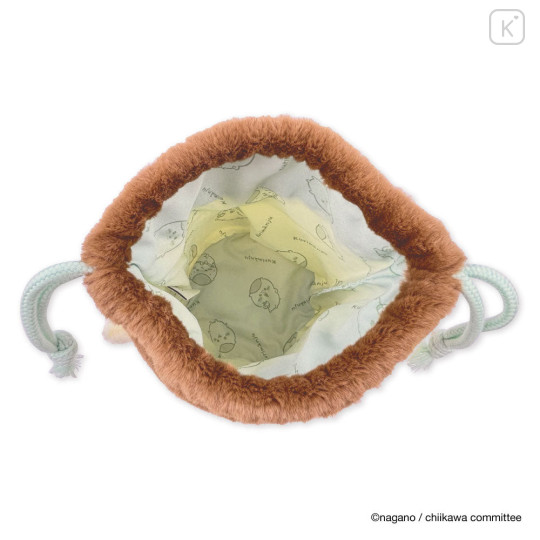 Japan Chiikawa Face Drawstring Bag - Kuri Manju - 7