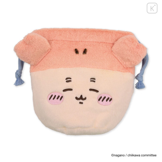Japan Chiikawa Face Drawstring Bag - Furuhonya Kani-chan - 1