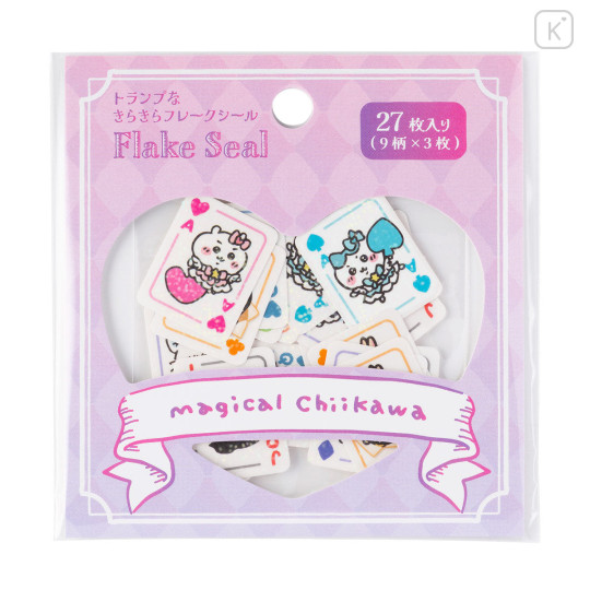 Japan Chiikawa Sparkling Flake Sticker - Magical Chiikawa Trump Card - 4