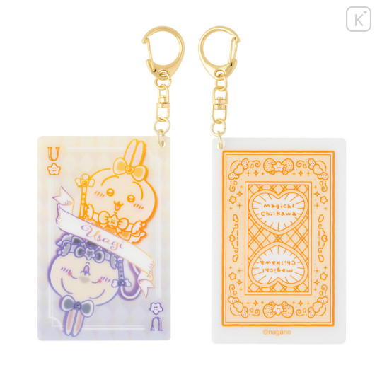 Japan Chiikawa Acrylic Keychain - Usagi : Magical Chiikawa Playing Card Style - 1