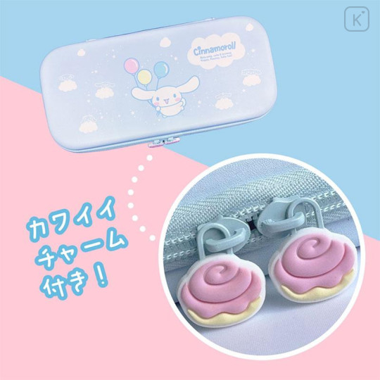 Japan Sanrio Gadget Pouch - Cinnamoroll : Fun Blue - 6