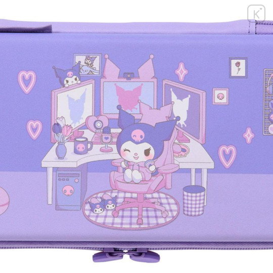 Japan Sanrio Gadget Pouch - Kuromi : Fun Purple - 5