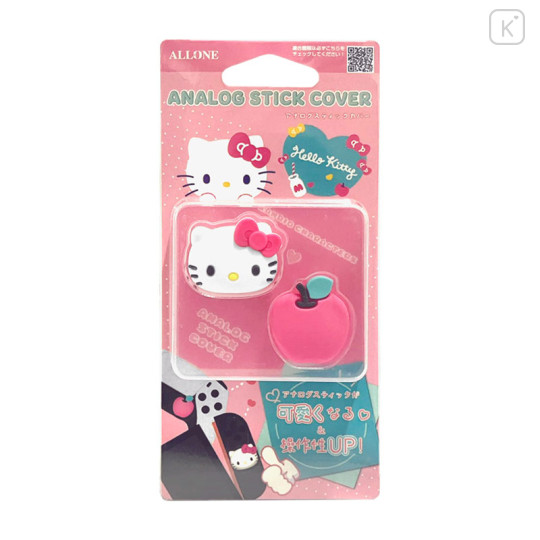 Japan Sanrio Analog Stick Cover Thumb Grips - Hello Kitty : Apple - 1