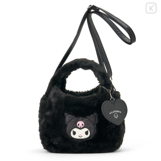 Japan Sanrio Original 2 Way Boa Shoulder Hand Bag - Kuromi - 1