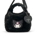 Japan Sanrio Original 2 Way Boa Shoulder Hand Bag - Kuromi - 2