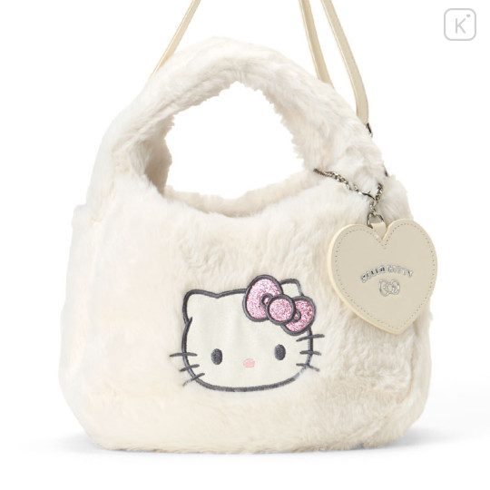 Japan Sanrio Original 2 Way Boa Shoulder Hand Bag - Hello Kitty - 2