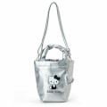 Japan Sanrio Original 2 Way Shoulder Hand Bag - Hello Kitty : Silver - 1