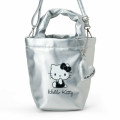 Japan Sanrio Original 2 Way Shoulder Hand Bag - Hello Kitty : Silver - 2
