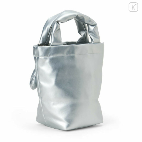 Japan Sanrio Original 2 Way Shoulder Hand Bag - Hello Kitty : Silver - 3