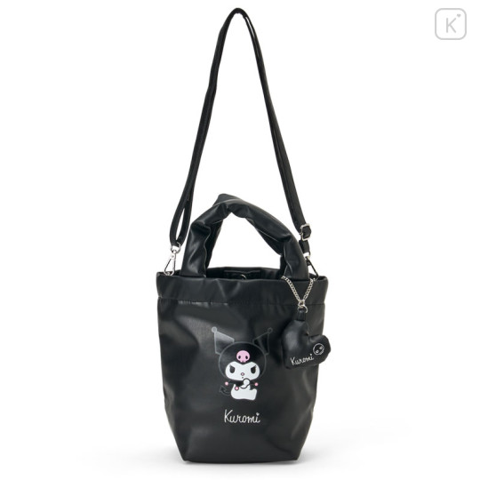 Japan Sanrio Original 2 Way Shoulder Hand Bag - Kuromi : Black - 1