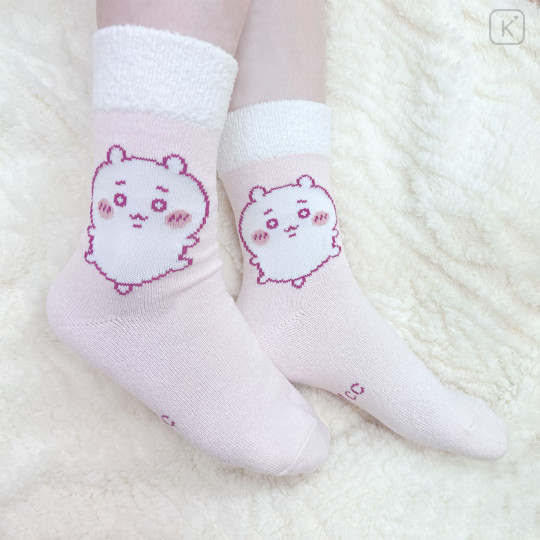 Japan Chiikawa Crew Socks - Chiikawa : Doll Pink - 2