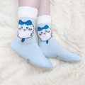 Japan Chiikawa Crew Socks - Hachiware : Doll Blue - 2