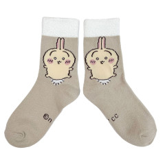 Japan Chiikawa Crew Socks - Usagi : Doll Beige Brown