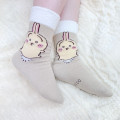 Japan Chiikawa Crew Socks - Usagi : Doll Beige Brown - 2