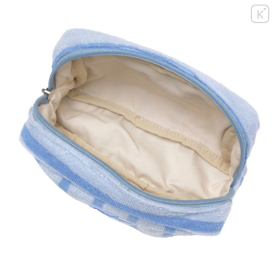 Japan Chiikawa Square Cosmetic Pouch - Hachiware : Chill Chill Blue Stripe - 7