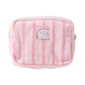 Japan Chiikawa Square Cosmetic Pouch - Chiikawa : Chill Chill Pink Stripe - 5