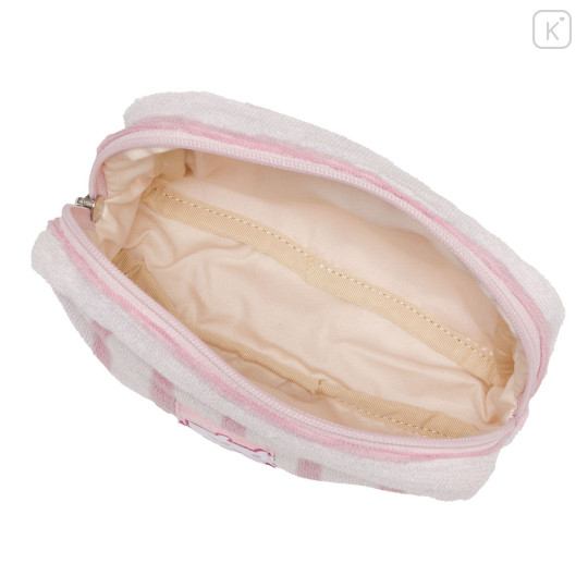 Japan Chiikawa Square Cosmetic Pouch - Chiikawa : Chill Chill Pink Stripe - 7