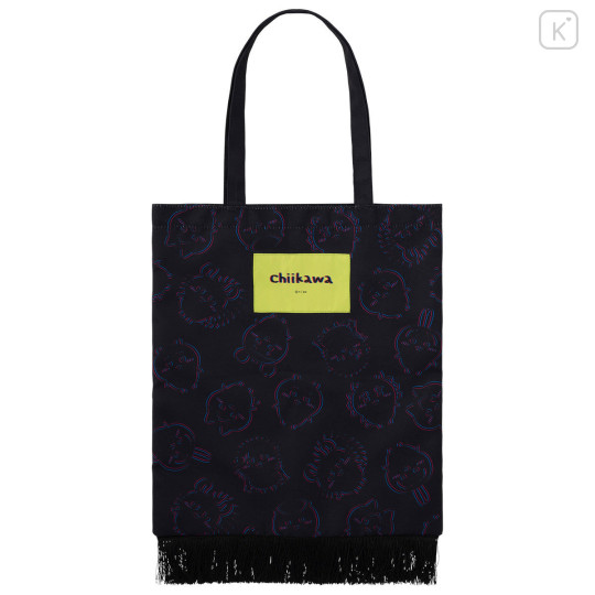 Japan Chiikawa Tote Bag - Characters : Tokyo Black Neon Light - 4