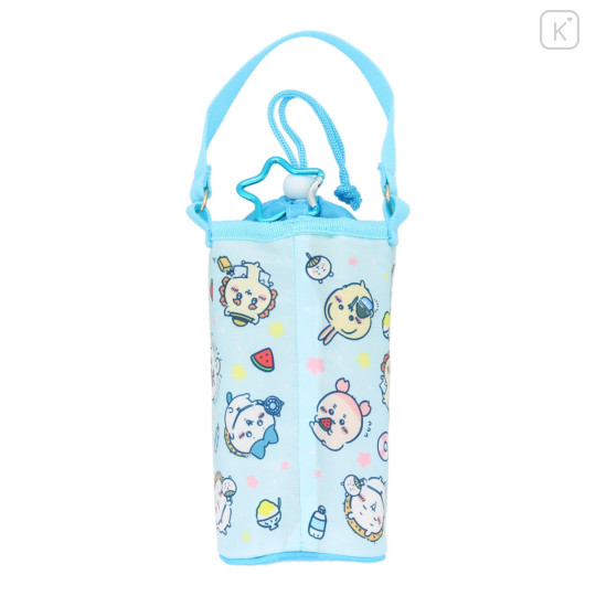 Japan Chiikawa Insulated Cooler Plastic Bottle Holder - Summer Blue - 2