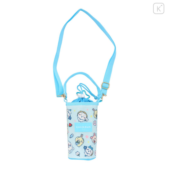 Japan Chiikawa Insulated Cooler Plastic Bottle Holder - Summer Blue - 3
