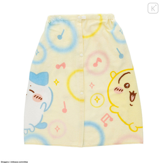 Japan Chiikawa Kids Wrap Towel 60cm - Chiikawa & Hachiware & Usagi : Light Yellow - 2