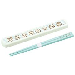 Japan Chiikawa Chopsticks 18cm with Case - Characters Face