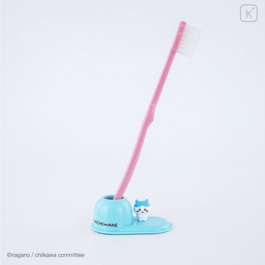 Japan Chiikawa Toothbrush Stand - Hachiware : Figure Blue - 3