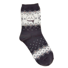 Japan Chiikawa Crew Socks - Chiikawa : Christmas Charcoal Gray