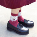 Japan Chiikawa Crew Socks - Chiikawa : Christmas Charcoal Gray - 2