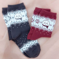 Japan Chiikawa Crew Socks - Chiikawa : Christmas Charcoal Gray - 3