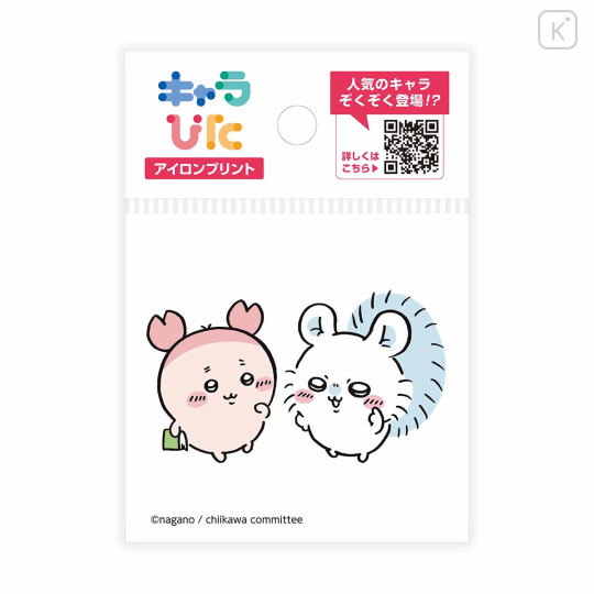 Japan Chiikawa Charapita Iron Print Mini - Furuhonya Kani-chan & Momonga : Friendship - 1