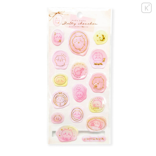 Japan Chiikawa Wax Style Seal Sticker - Chiikawa : Watercolor Gold Foil - 1