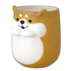 Japan Decole Japanese Tea Cup - Dog Shiba Inu with Hands