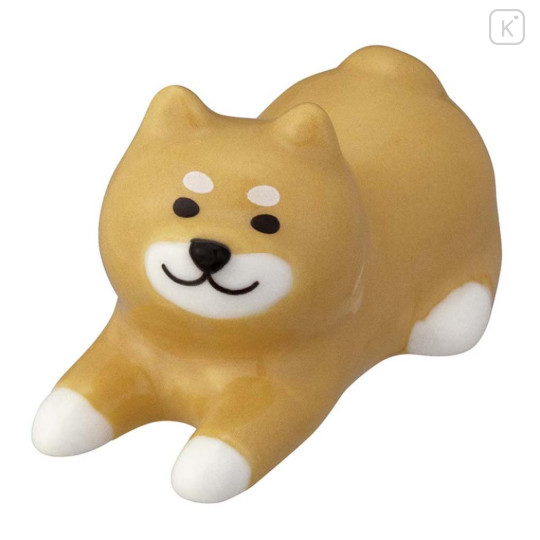 Japan Decole Porcelain Chopstick Rest - Wankoron Dog Shiba Inu - 1