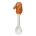 Japan Decole Ceramic Spoon - Wankoron Dog Toy Poodle Nokkari Figure - 1