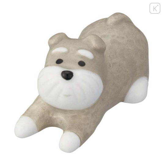 Japan Decole Porcelain Chopstick Rest - Wankoron Dog Schnauzer - 1