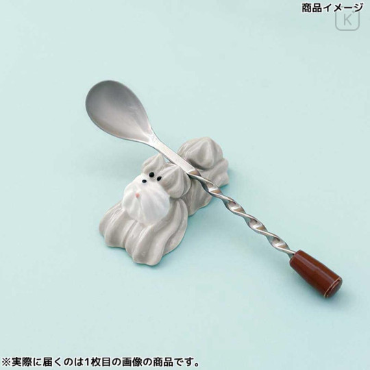 Japan Maison Terrier × Decole Porcelain Chopstick Rest - Meringue Cookie Dog Schnauzer - 2